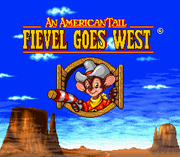 American Tail, An - Fievel Goes West (Europe) Title Screen